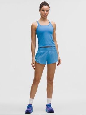 NWT  Lululemon Hotty Hot High-Rise Lined Short 2.5’  ocean wave (blue) sz 8